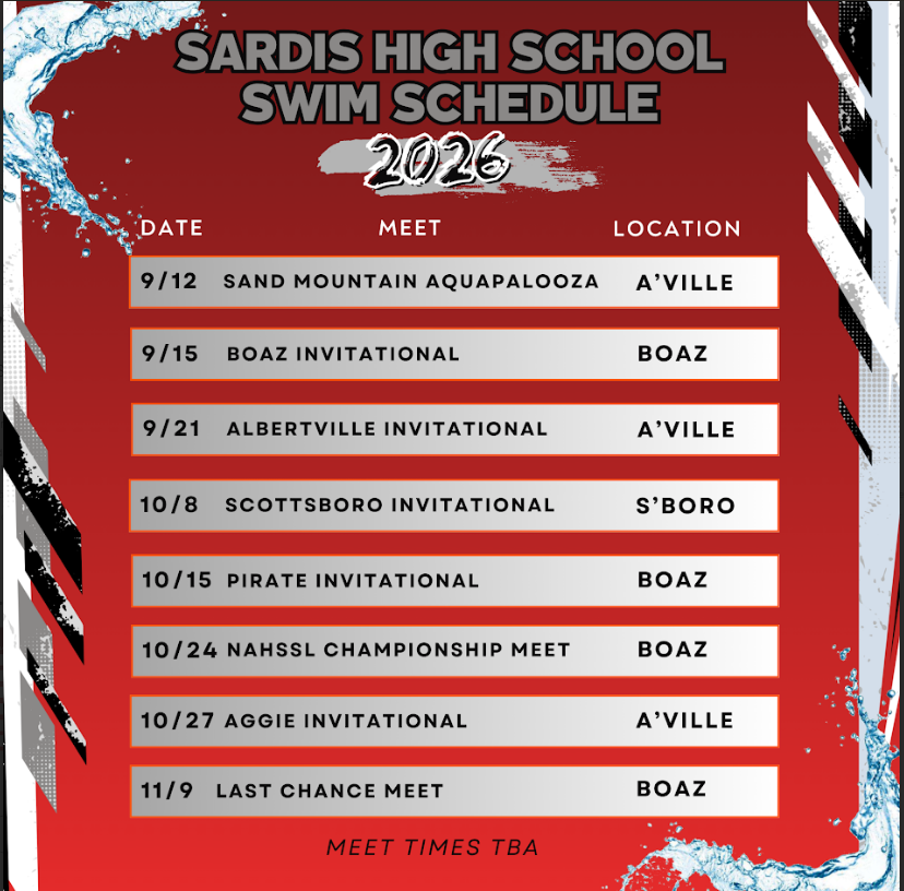 Sardis 2026-2027 Swim Schedule